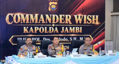 Kapolda Jambi Sampaikan Commander Wish, Tekankan Pelayanan Publik dan Penegakan Hukum Berkeadilan